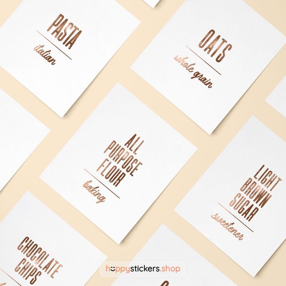 36 Labels • Gollder Minimalist Pantry for Kitchen Storage • Organization Labels - Picture 11 of 17